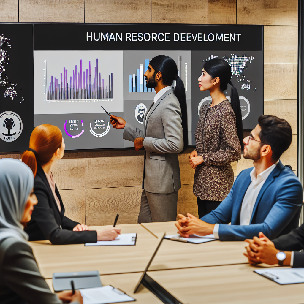 Datengesteuerte Personalentwicklung in modernem Büro-Setting.