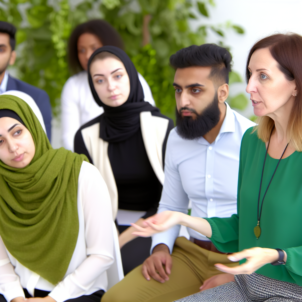 Grüne Personalentwicklung: Mitarbeiter in einem Seminar.