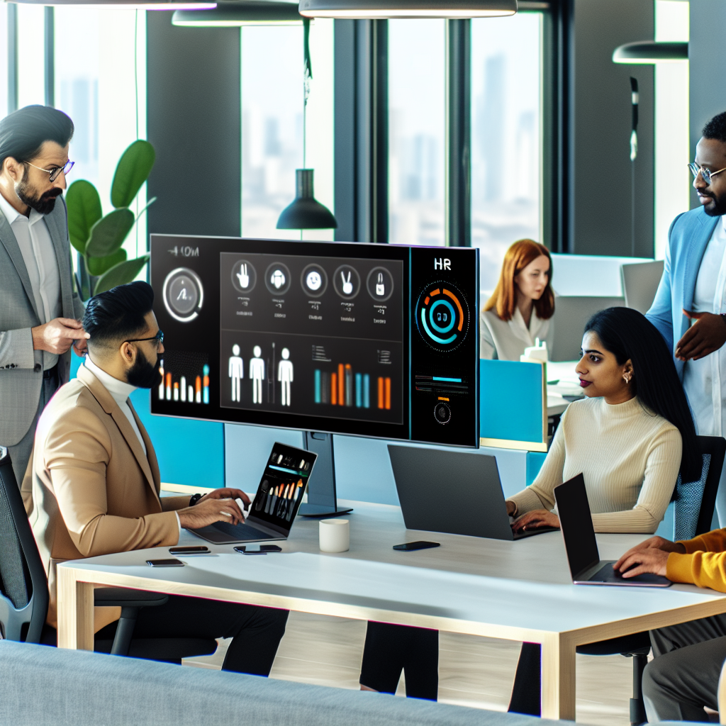 „HR-Team nutzt digitale Tools für Effizienzsteigerung.“