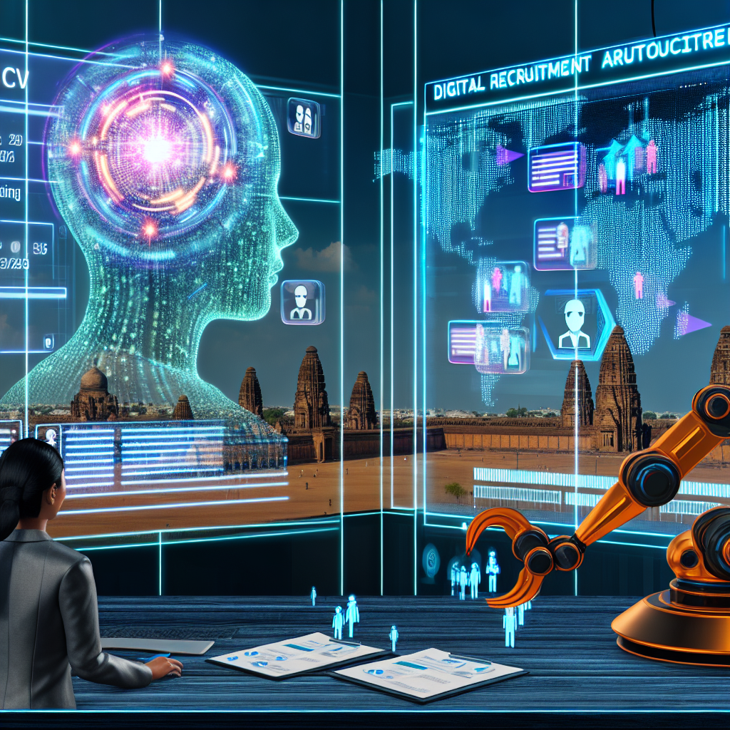 Digitalisiertes Recruiting mit KI und Automatisierungstools.