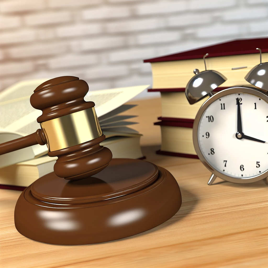 Richterhammer, Gesetzbuch, Uhr; symbolisiert Arbeitsrecht-Änderungen.