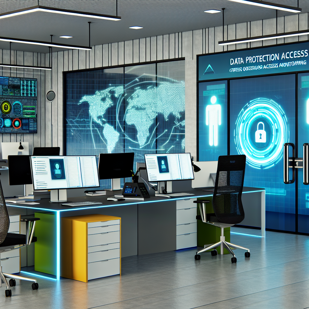„Digitalisiertes Büro mit Datenschutz-Zugriffsüberwachungssystem.“