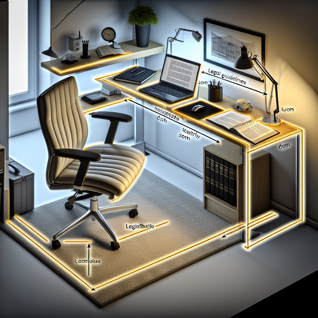 „Ergonomischer Homeoffice-Arbeitsplatz mit rechtlichen Leitfäden.“