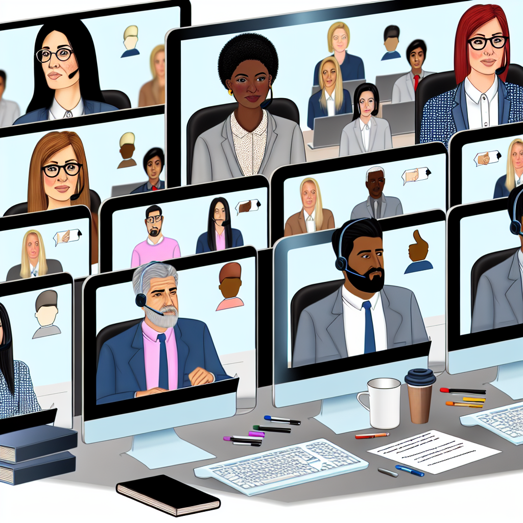 Gruppe von Mitarbeitern beim digitalen Weiterbildungskurs.