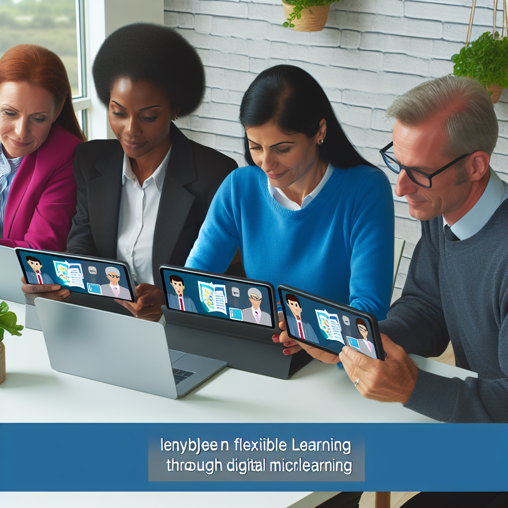 Mitarbeiter lernen flexibel mit digitalem Microlearning.