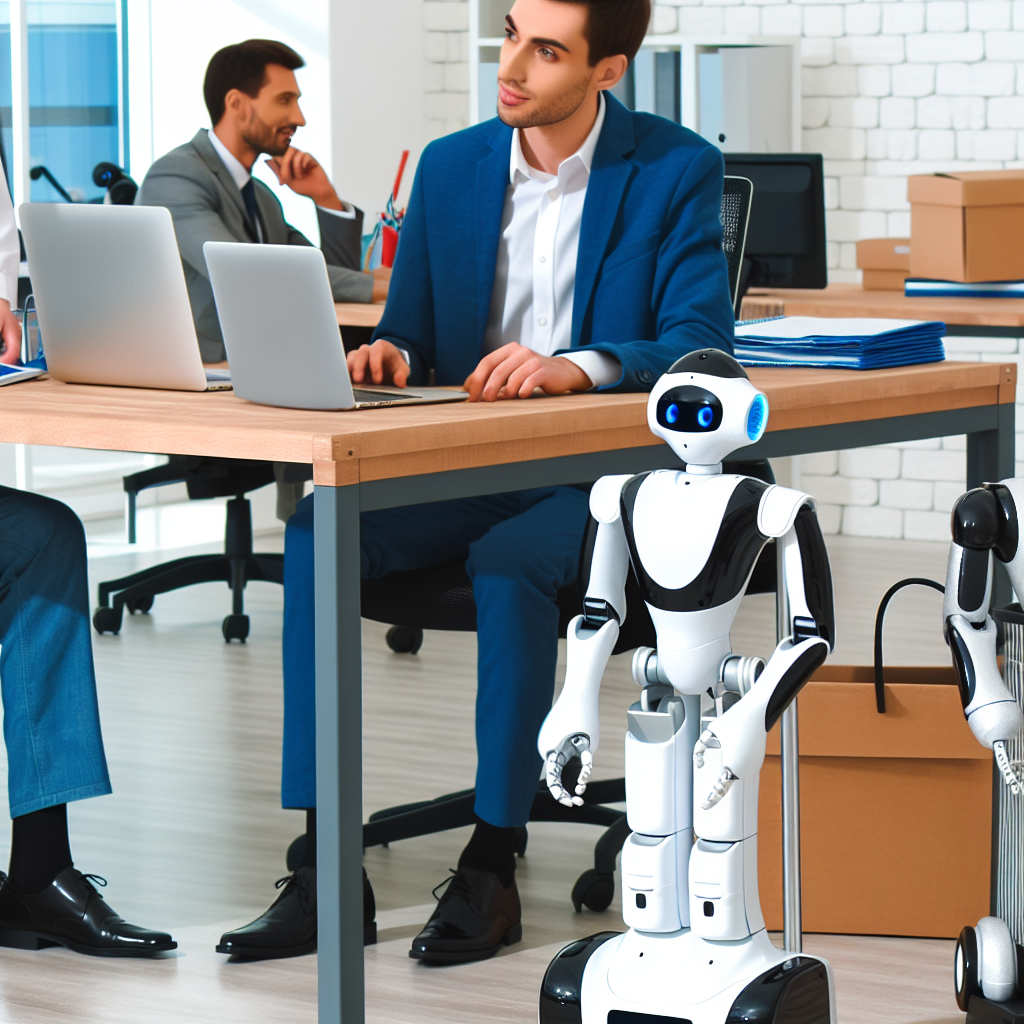 Moderne Roboter optimieren Personalprozesse im Büro.