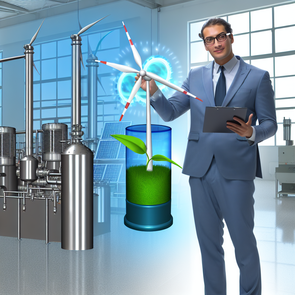 Unternehmen integriert erneuerbare Energien in Produktionsprozesse.