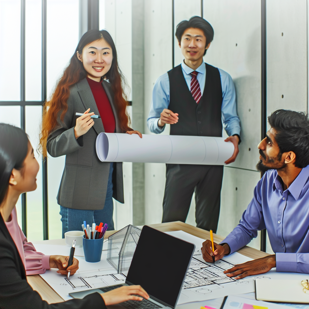 Vielfältige, kooperative Teammitglieder im innovativen Arbeitsumfeld.