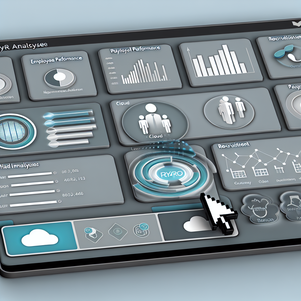 HR-Software-Dashboard mit Datenanalysen und Cloud-Zugriff.