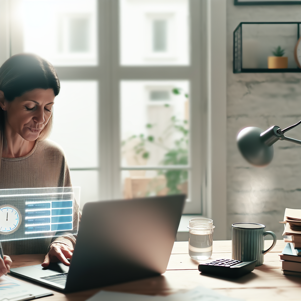 Mitarbeiter im Homeoffice mit digitaler Zeiterfassung.