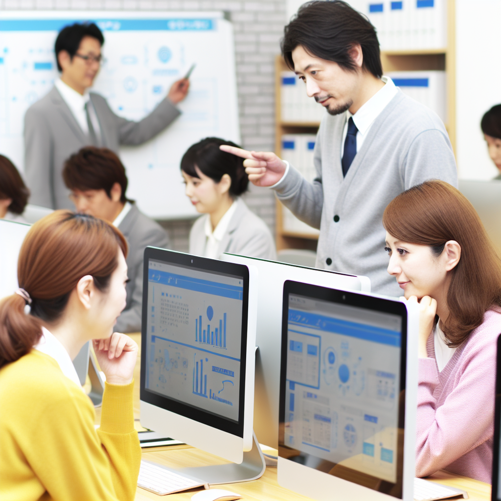 Mitarbeiter lernen individuell am digitalen Arbeitsplatz.