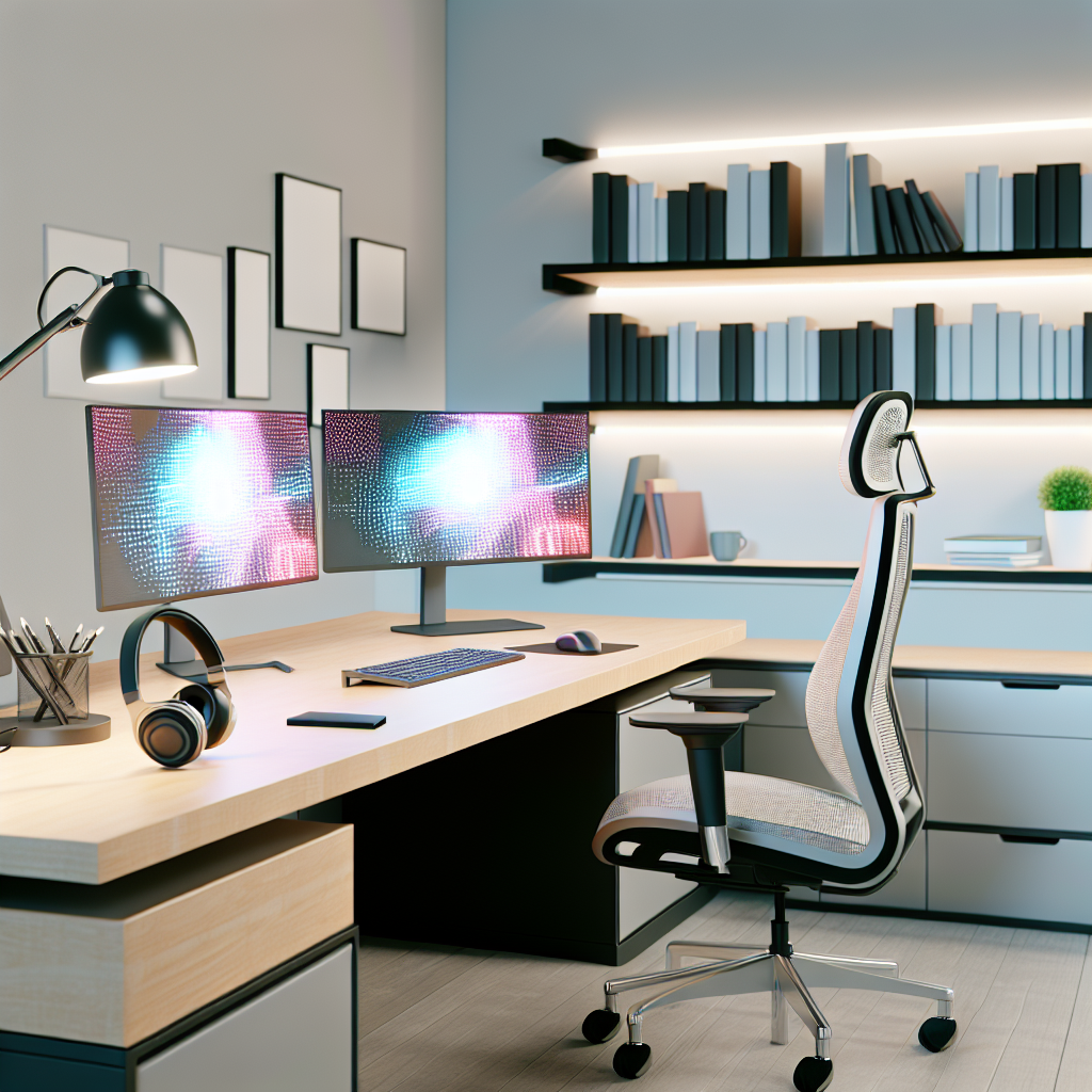 Modernes Büro-Setup für effektive Remote-Arbeit.